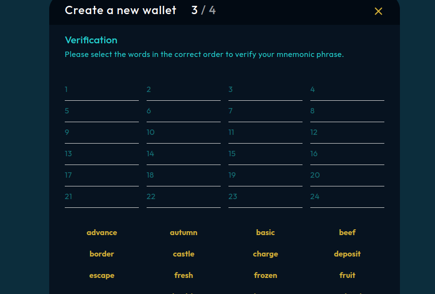 create an Oho coin wallet